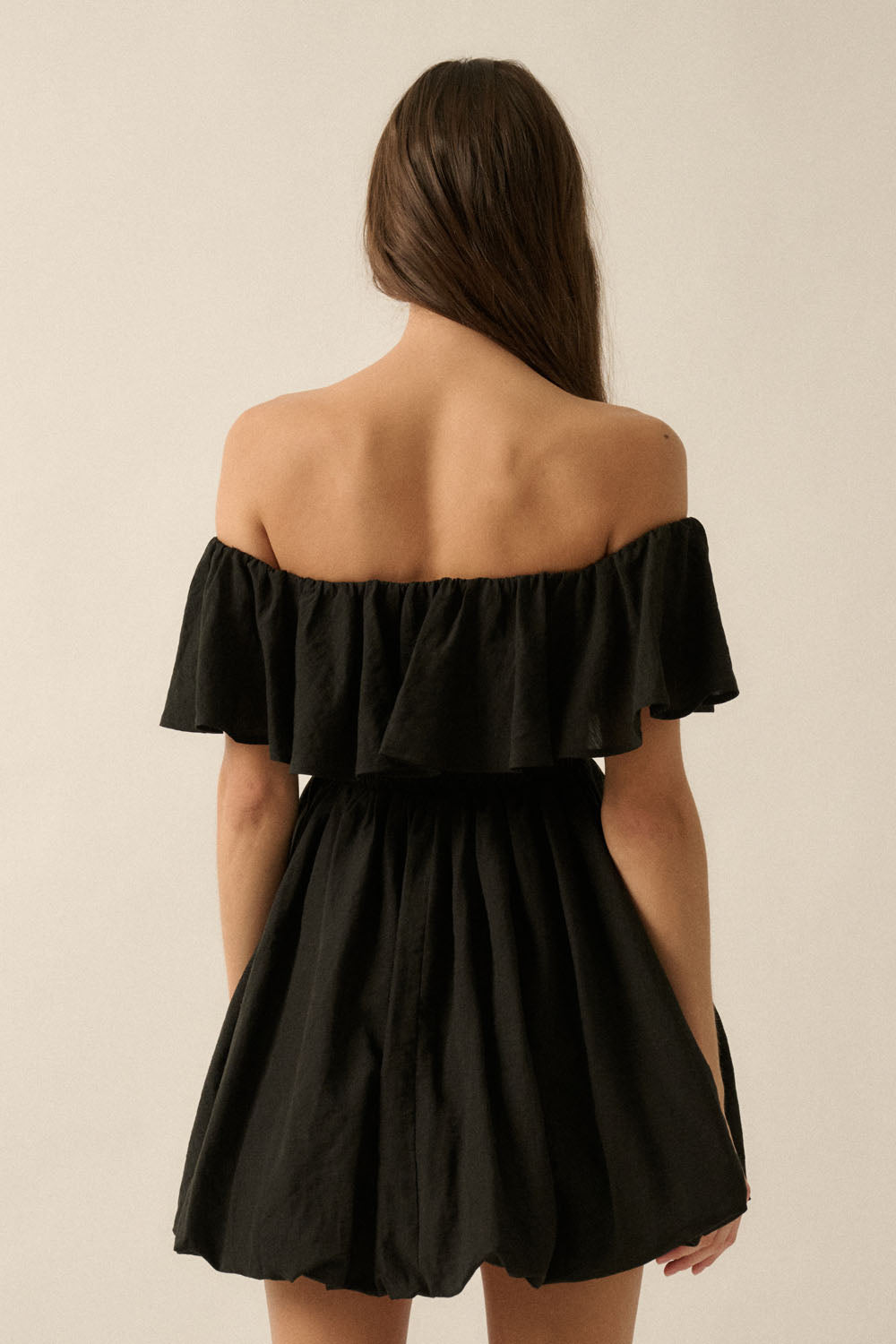 Midnight Sway Linen Bubble Dress