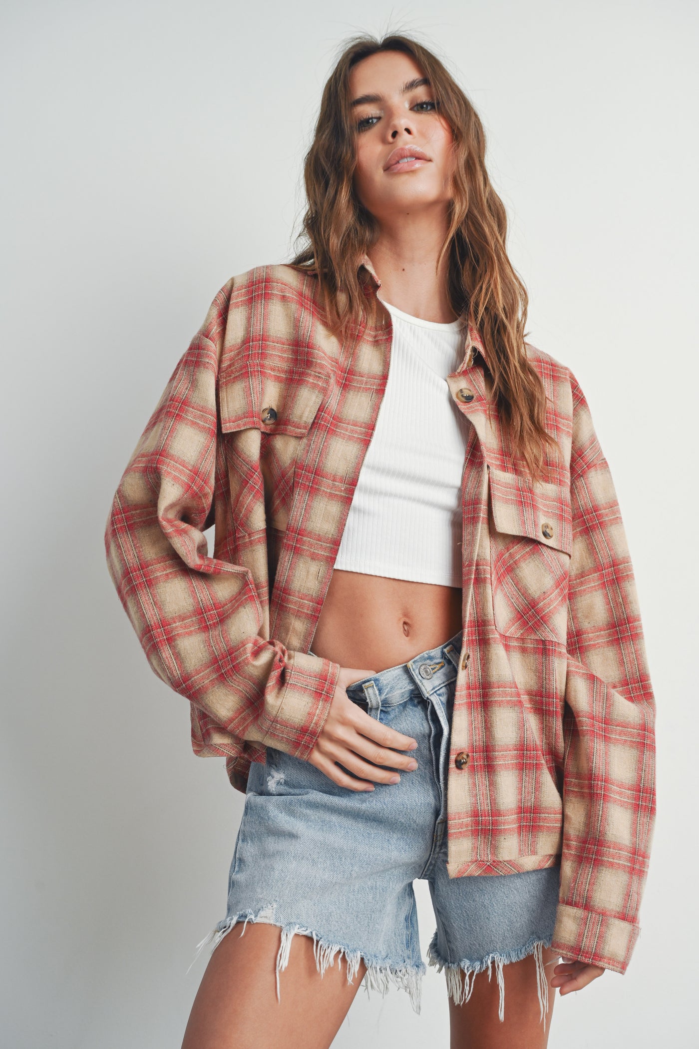 Lanee Plaid Top