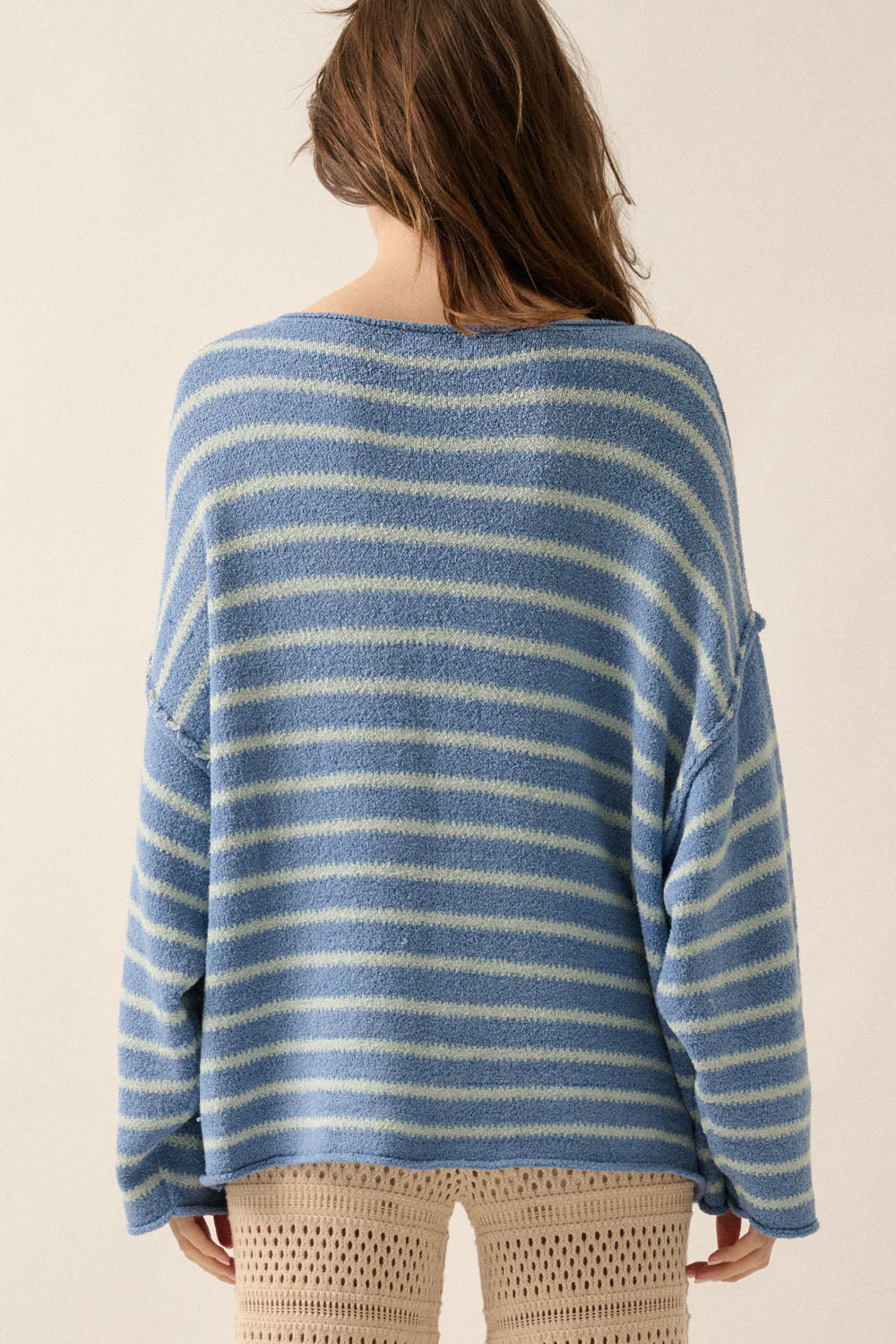 Coastal Breeze Knit Sweater / Blue