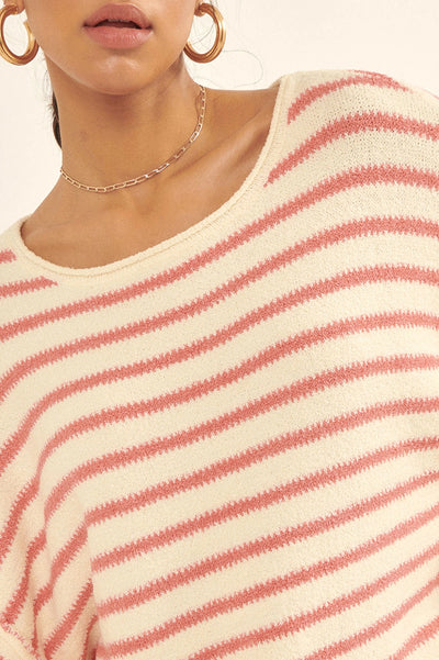 Coastal Breeze Knit Sweater / Rose
