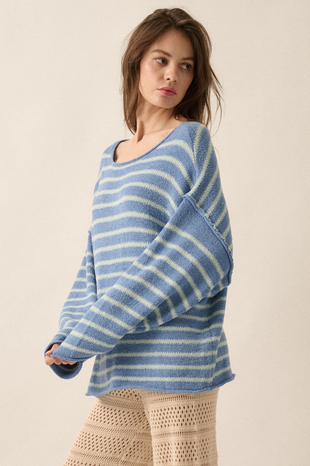 Coastal Breeze Knit Sweater / Blue