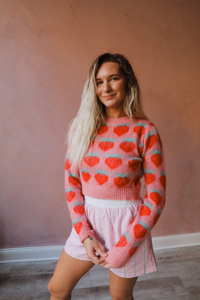 Strawberry Fuzz Sweater