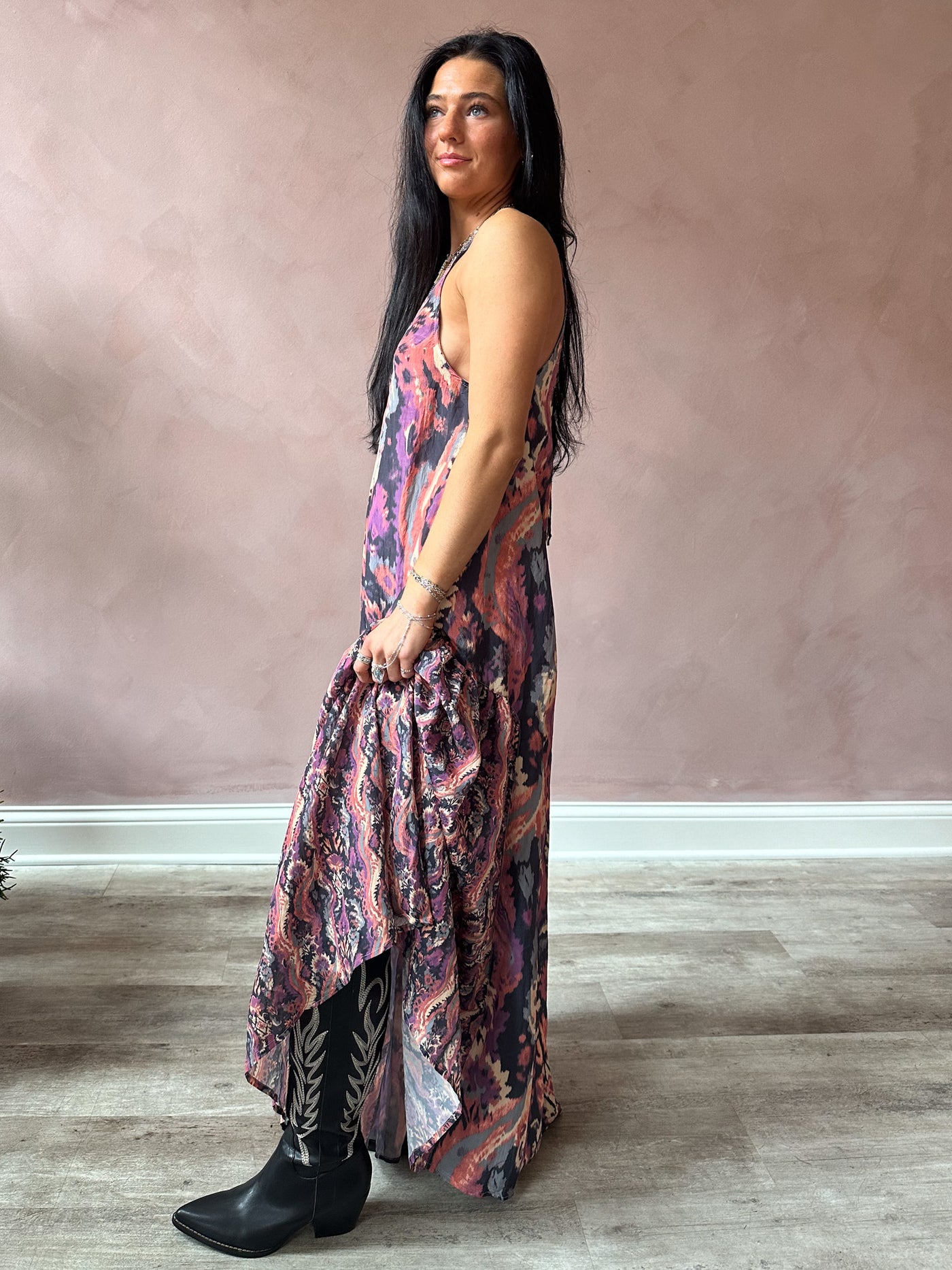 Free People Everything And More Maxi Slip / Black Combo