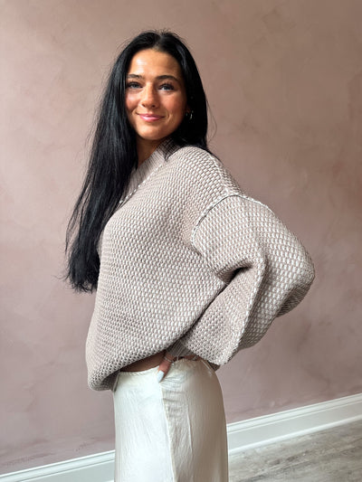 Free People Maisie Sweater / Stucco Combo