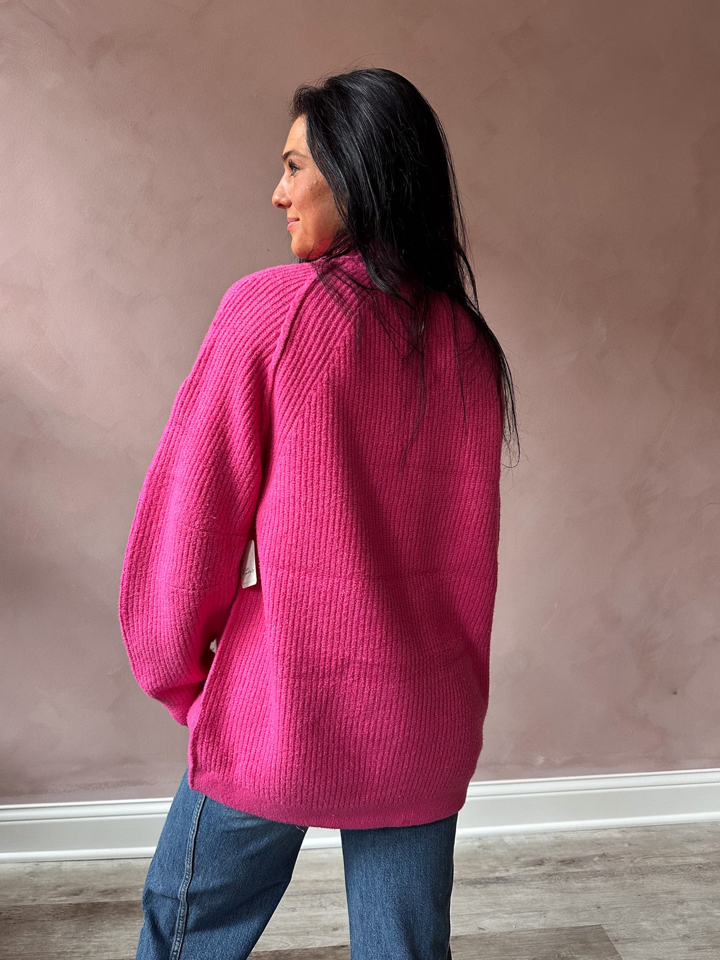 Free People Sunbeam Sweater / Hot Pink