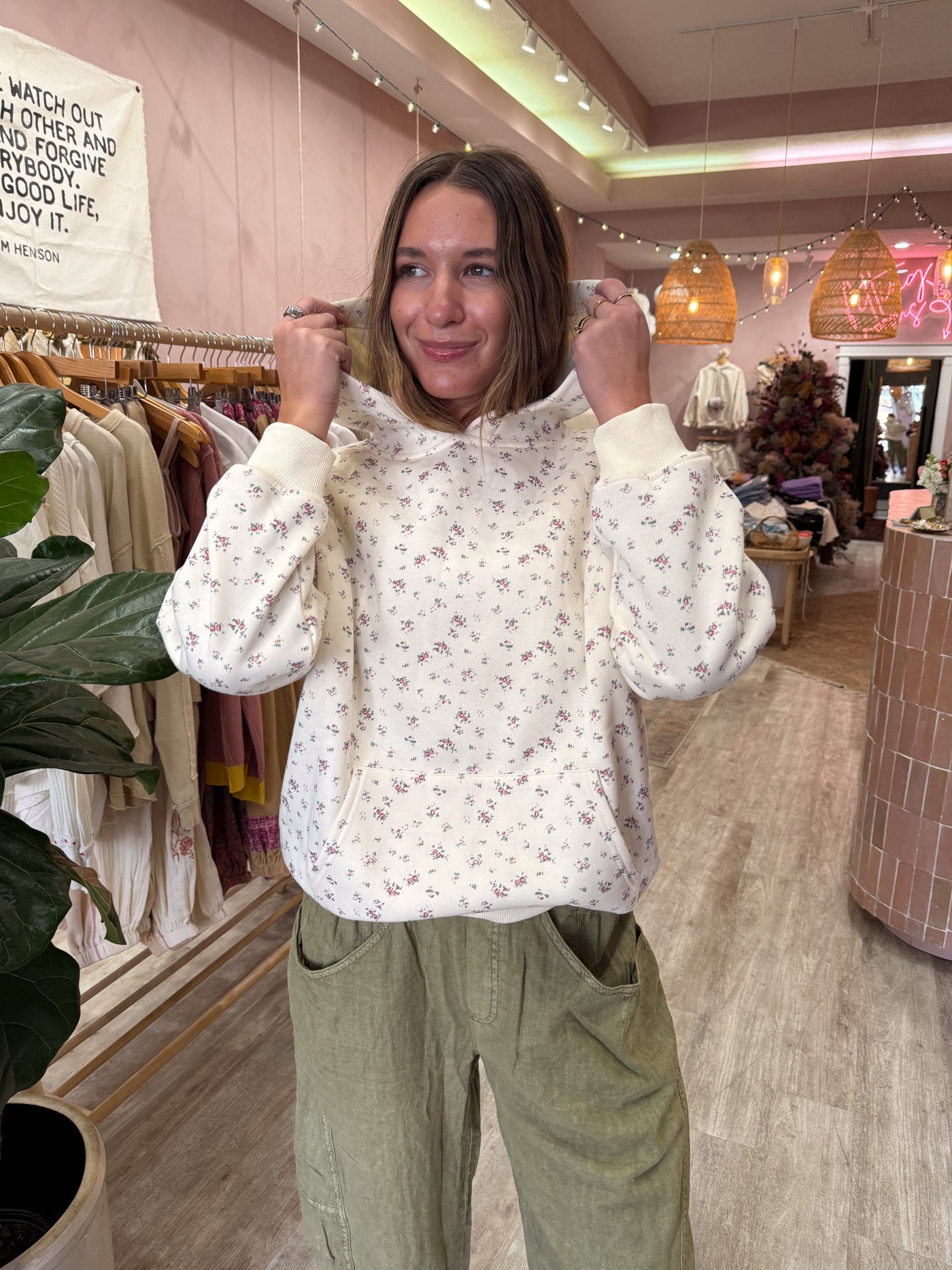 Ditsy Floral Hoodie