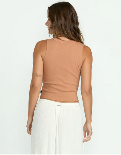 Fun Times Knit Tank - Rose Brown