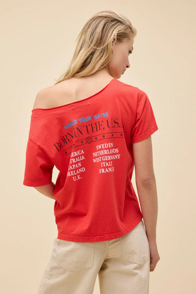 Bruce Springsteen Americana Off-The-Shoulder Tee