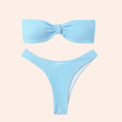 Solid Swimsuit Set / Blue