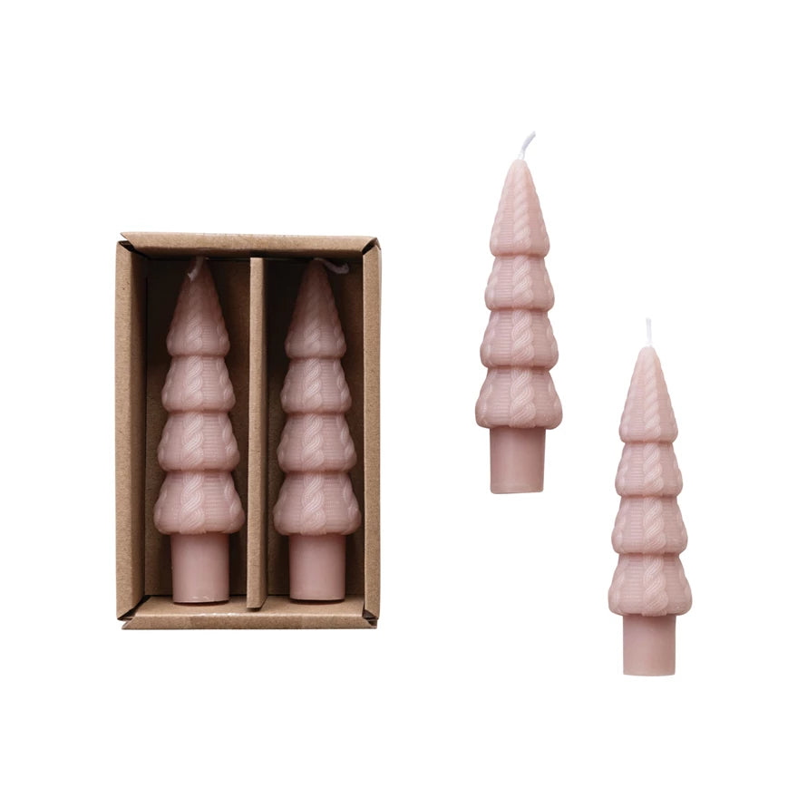 Unscented Tree Shaped Taper Candles in Box