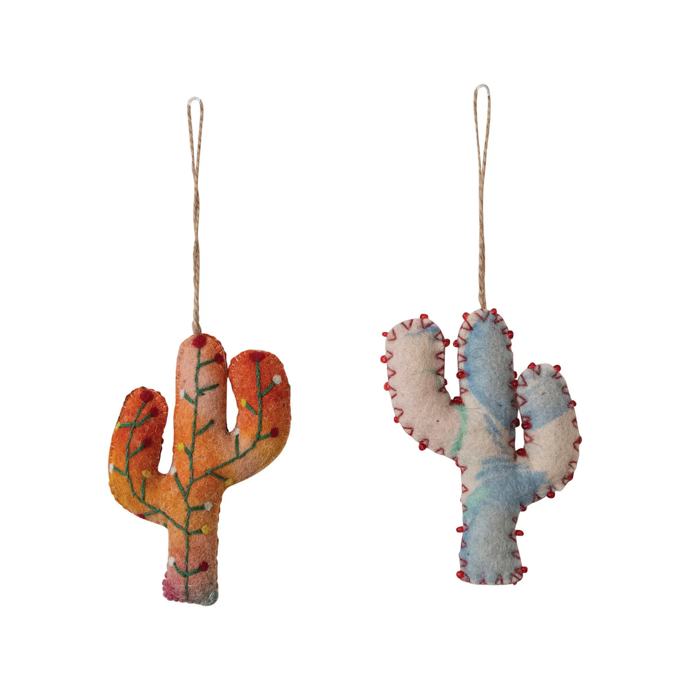 Wool Felt Cactus Ornament